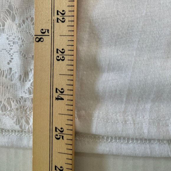 Jason Maxwell Womens White Short Sleeved T-Shirt with Lace Size S Beach Romantic - Picture 7 of 9